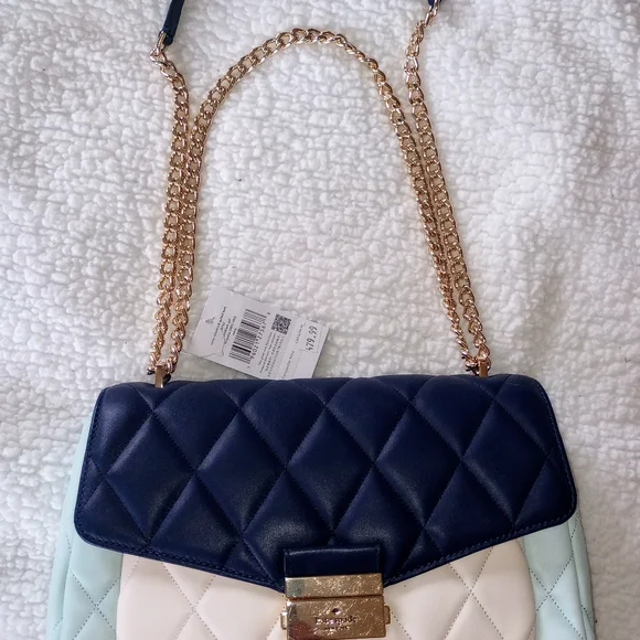 Kate Spade, NWT, TRICOLOR; Crossbody; Navy, Off-White & Powder Blue; Gorgeous! - Picture 4 of 10